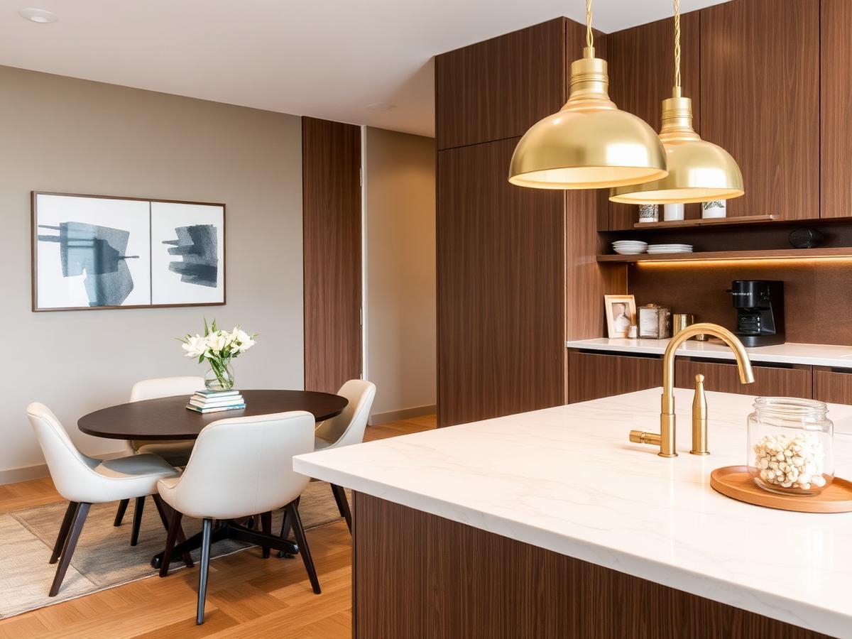 Family kitchen in a Milton furnished short term rental